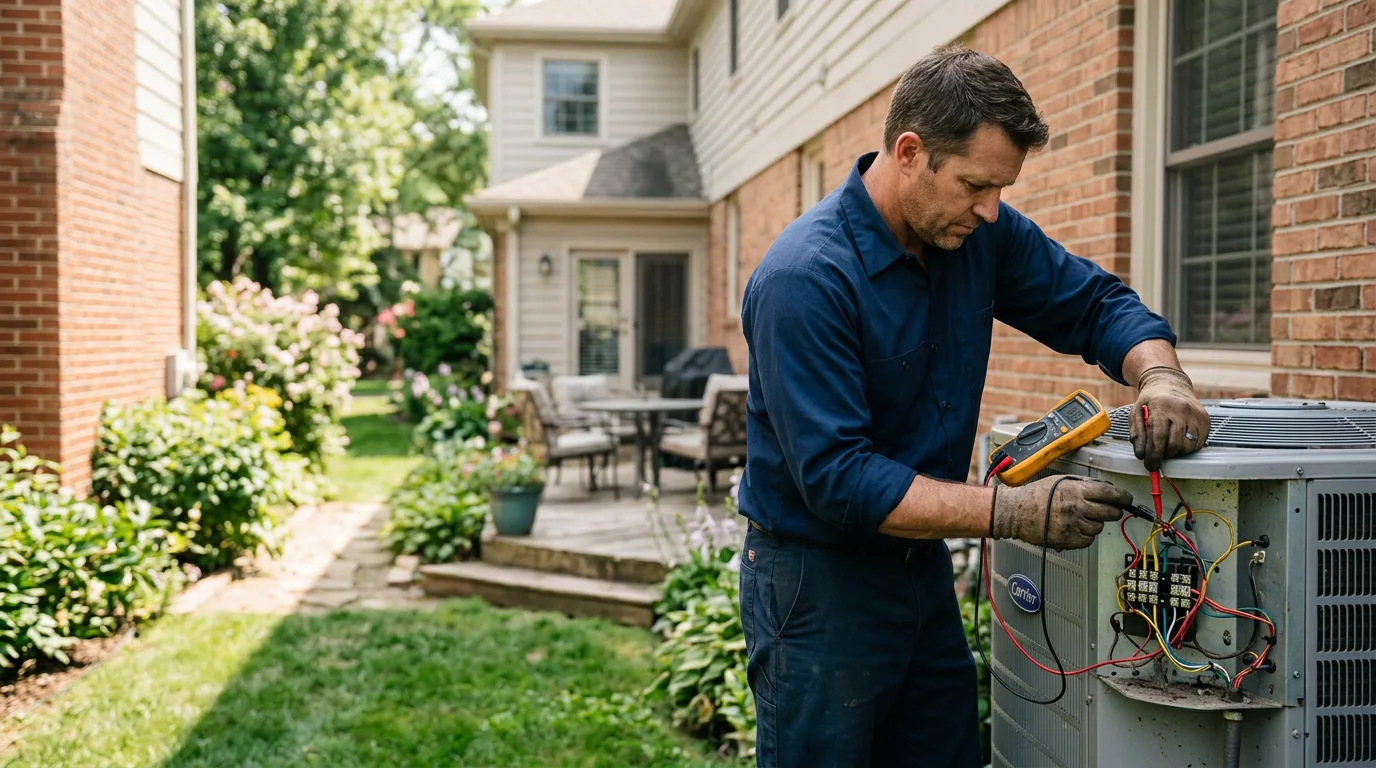 HVAC technician working near Maplecrest, NY